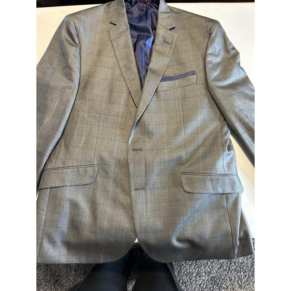 Billy London UK Blazer Men's 44R Gray 2 Button Single Breasted Sports Coat